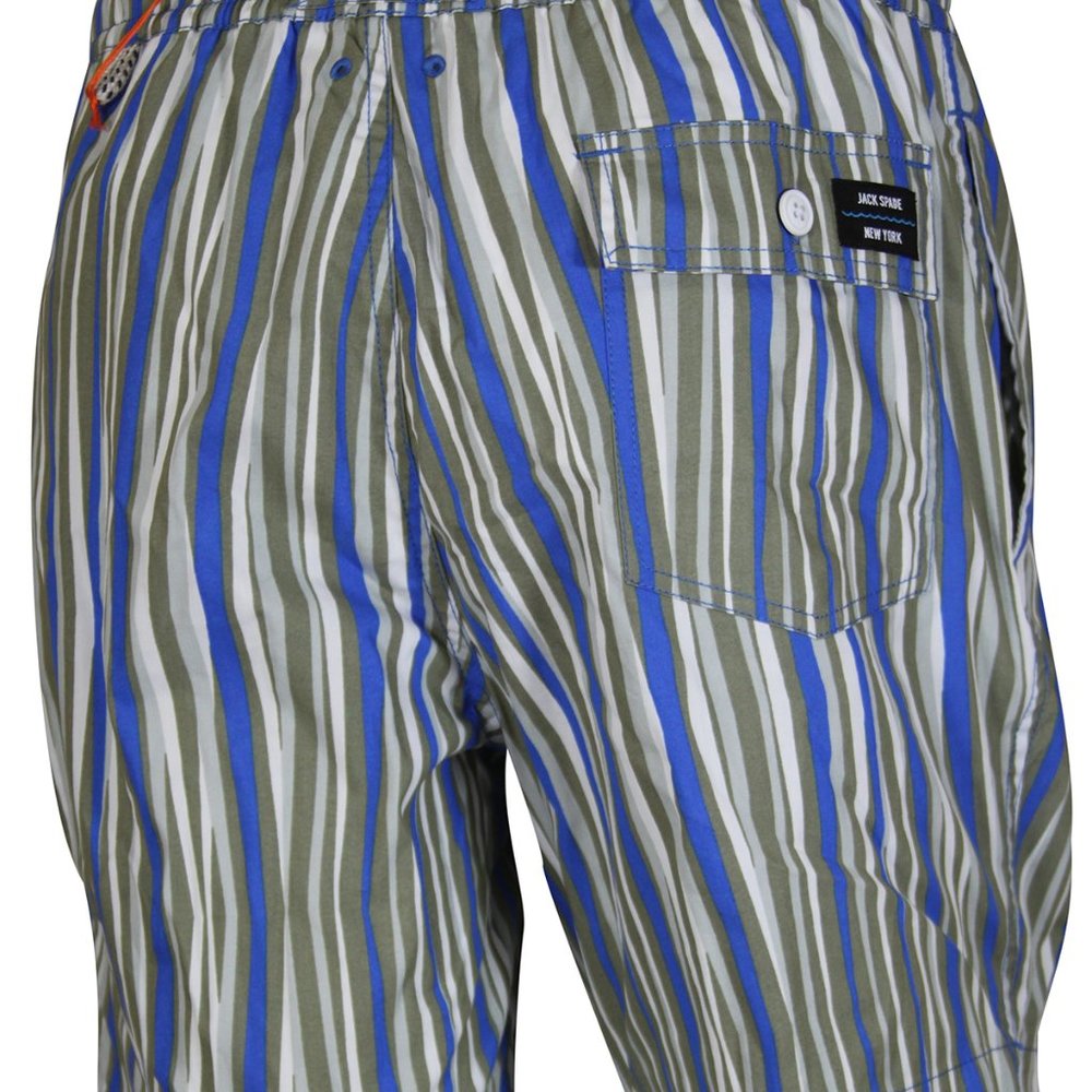 Jack Spade Mens's Grannis Multi-Stripe Swin Trunks Size L NEW WITH TAGS